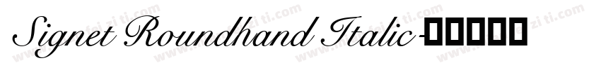 Signet Roundhand Italic字体转换